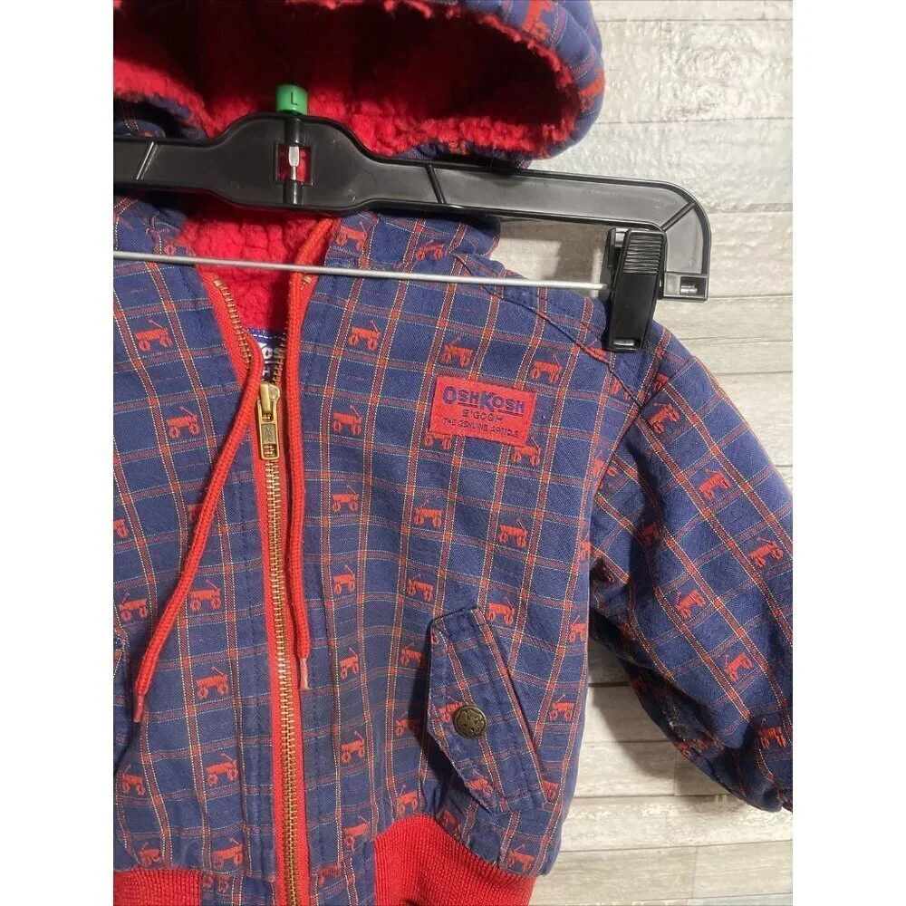 Vintage Oshkosh B’Gosh 24 month boys coat red & blue